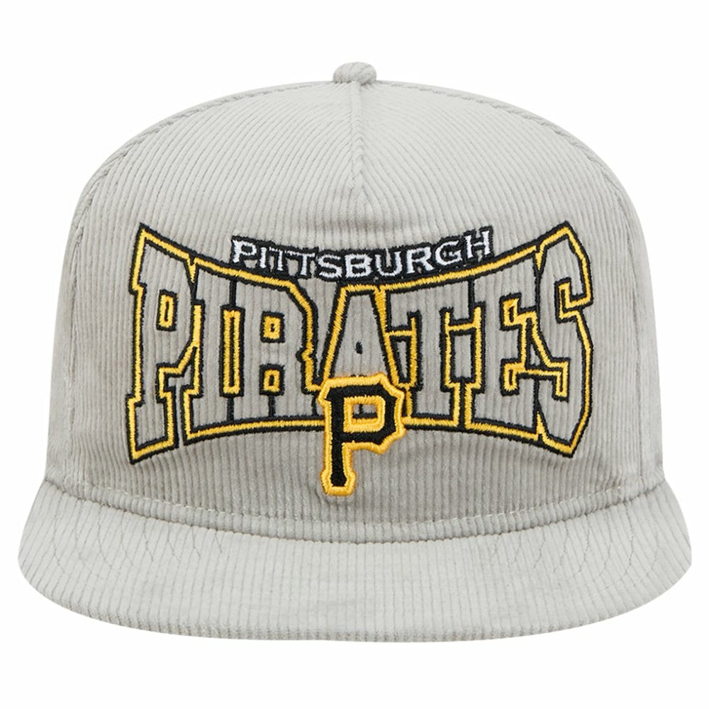 New Era Pittsburgh Pirates Gray Corduroy Golfer Snapback Hat | MLB Sale