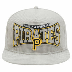 New Era Pittsburgh Pirates Gray Corduroy Golfer Snapback Hat | MLB Sale