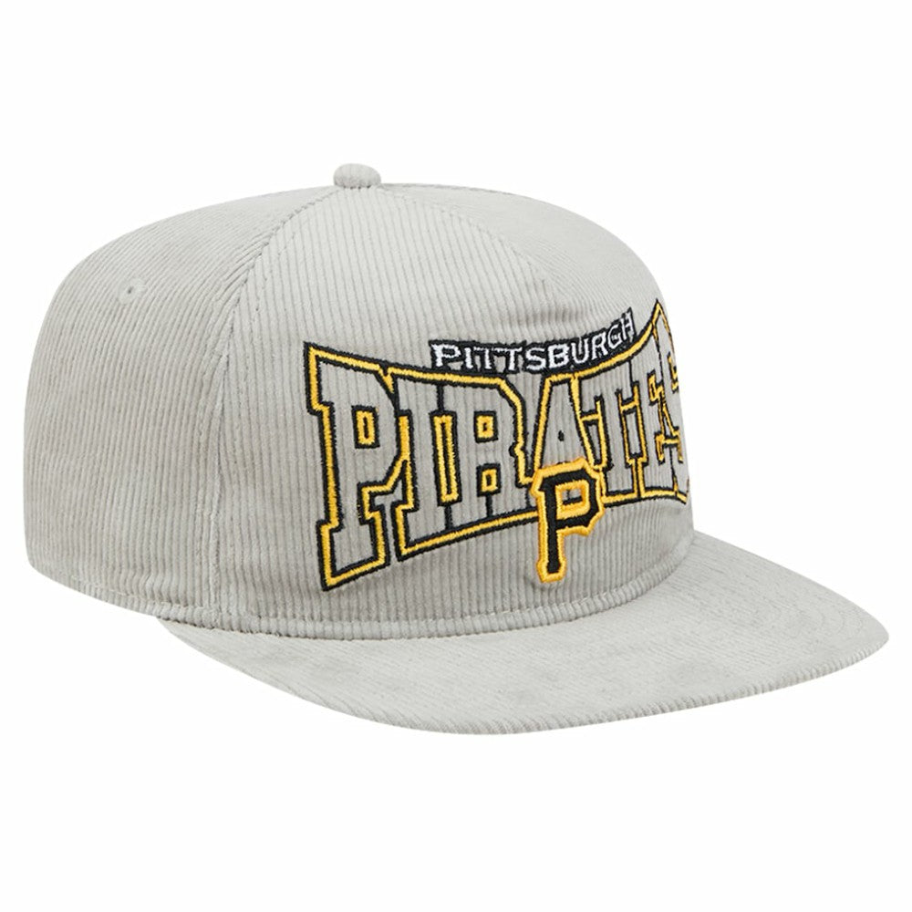 New Era Pittsburgh Pirates Gray Corduroy Golfer Snapback Hat | MLB Sale