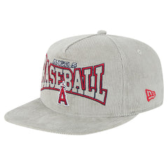New Era Los Angeles Angels Gray Corduroy Golfer Snapback Hat | MLB Discount