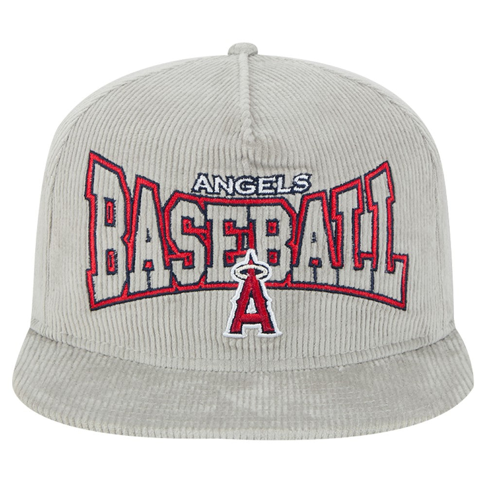 New Era Los Angeles Angels Gray Corduroy Golfer Snapback Hat | MLB Discount