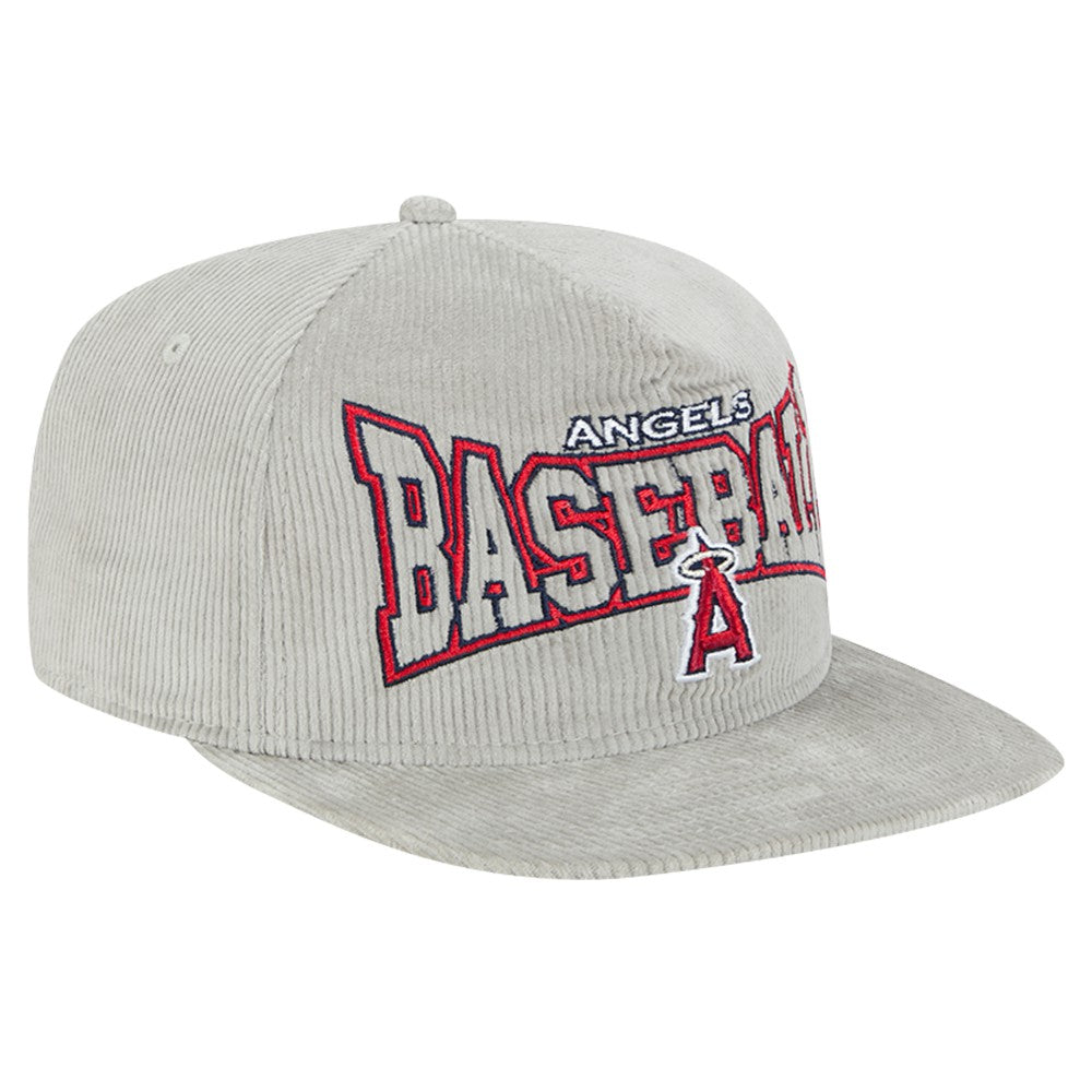 New Era Los Angeles Angels Gray Corduroy Golfer Snapback Hat | MLB Discount
