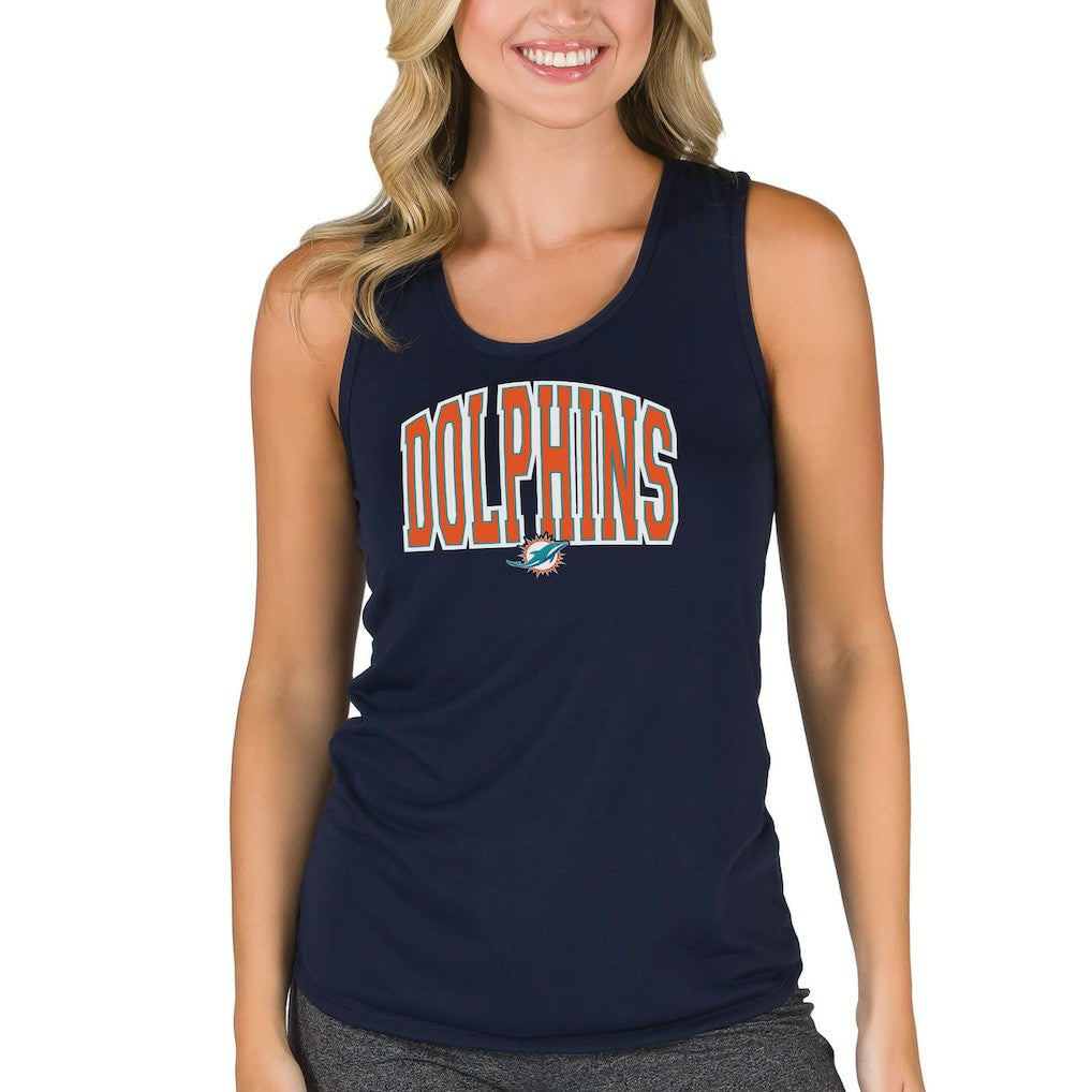 Miami Dolphins  Concepts Sport Women's Marathon Racer Back Tank Top