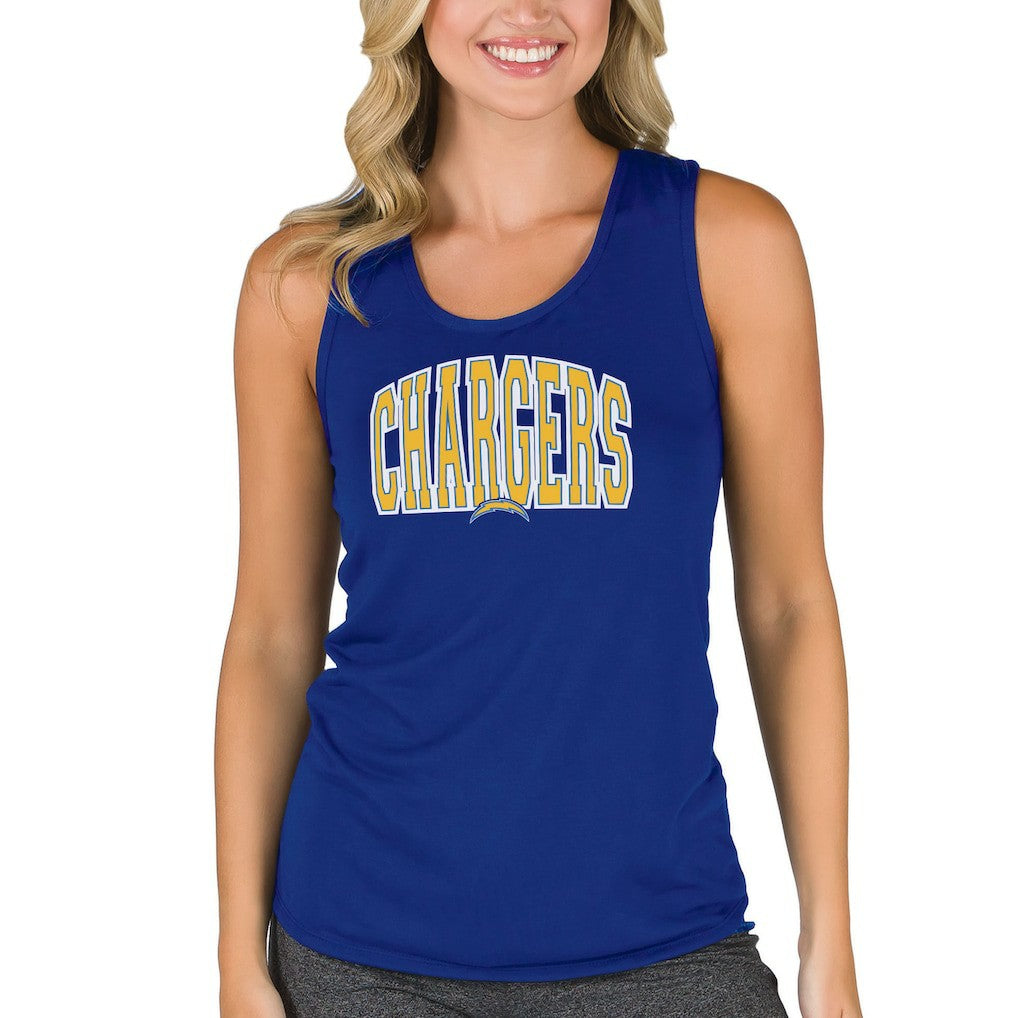 Los Angeles Chargers  Concepts Sport Women's Marathon Racer Back Tank Top