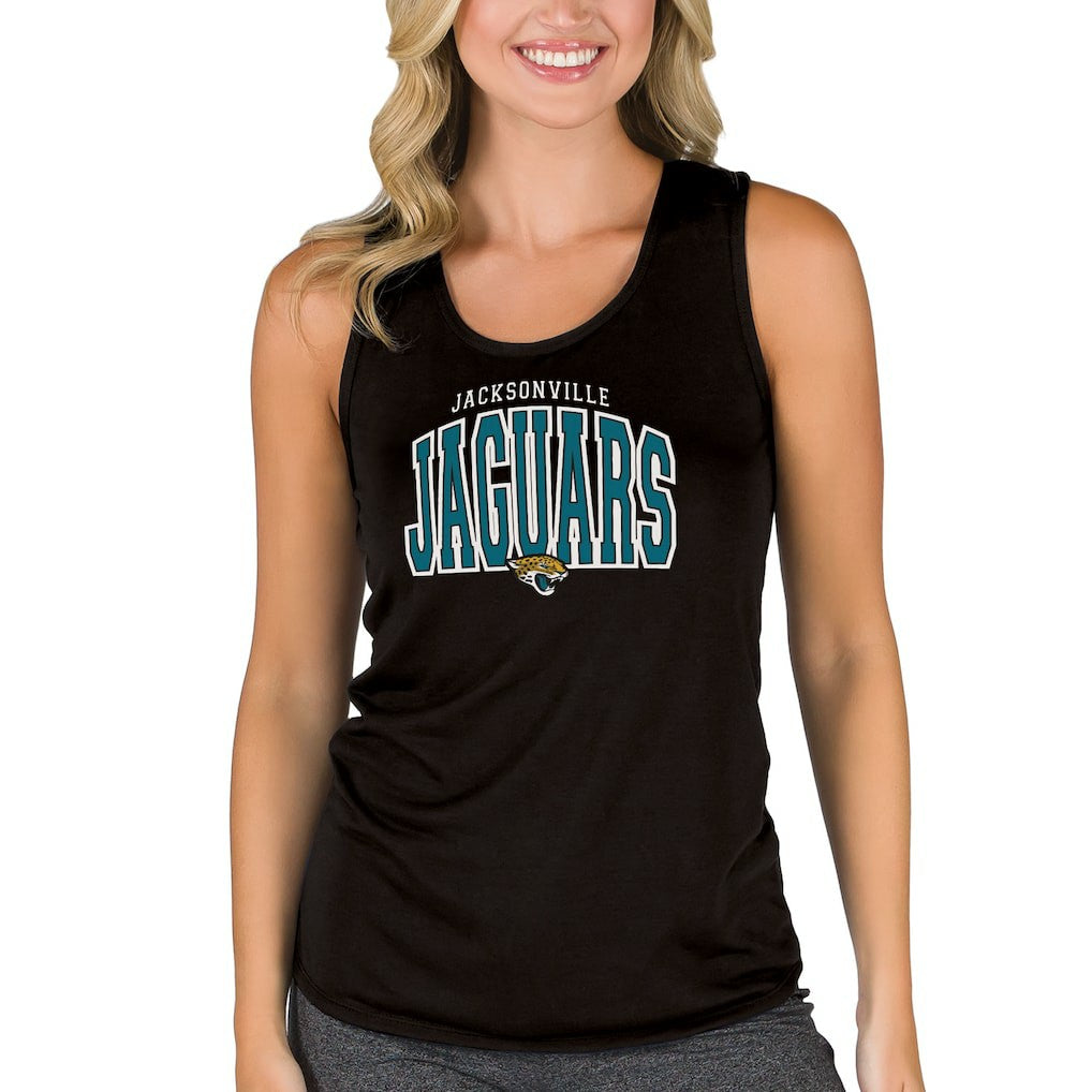 Jacksonville Jaguars  Concepts Sport Women's Marathon Racer Back Tank Top