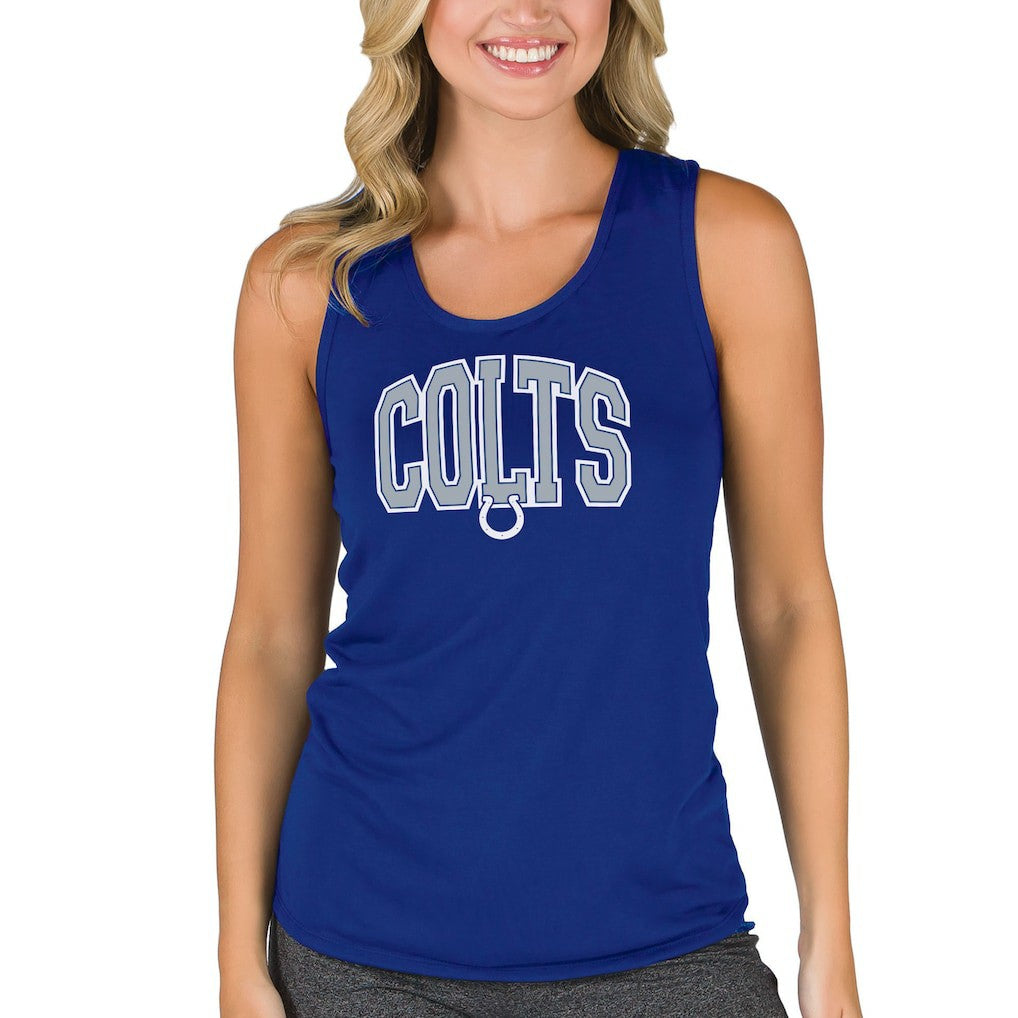 Indianapolis Colts  Concepts Sport Women's Marathon Racer Back Tank Top