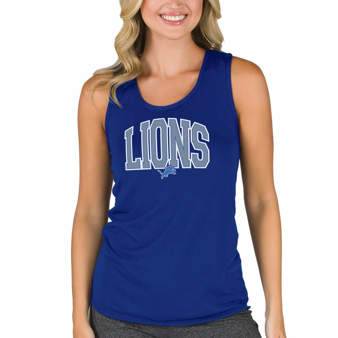 Detroit Lions  Concepts Sport Women's Marathon Racer Back Tank Top