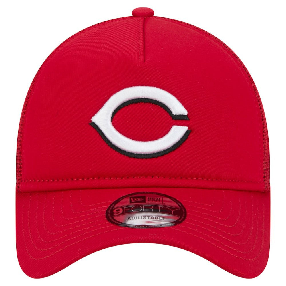 Cincinnati Reds New Era 9FORTY A-Frame Trucker Adjustable Hat | MLB Outlet