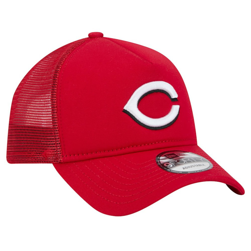 Cincinnati Reds New Era 9FORTY A-Frame Trucker Adjustable Hat | MLB Outlet