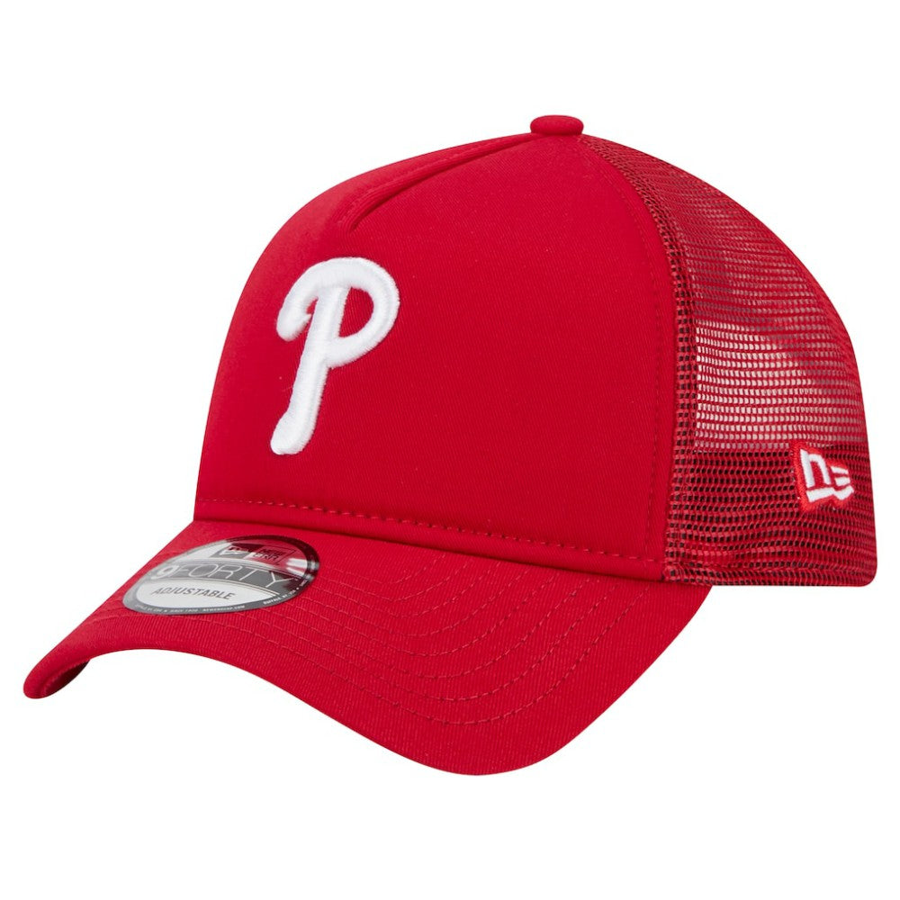 Philadelphia Phillies New Era 9FORTY A-Frame Trucker Adjustable Hat | MLB Discount