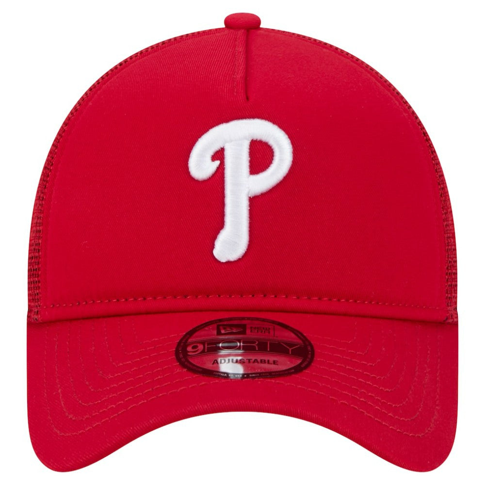 Philadelphia Phillies New Era 9FORTY A-Frame Trucker Adjustable Hat | MLB Discount