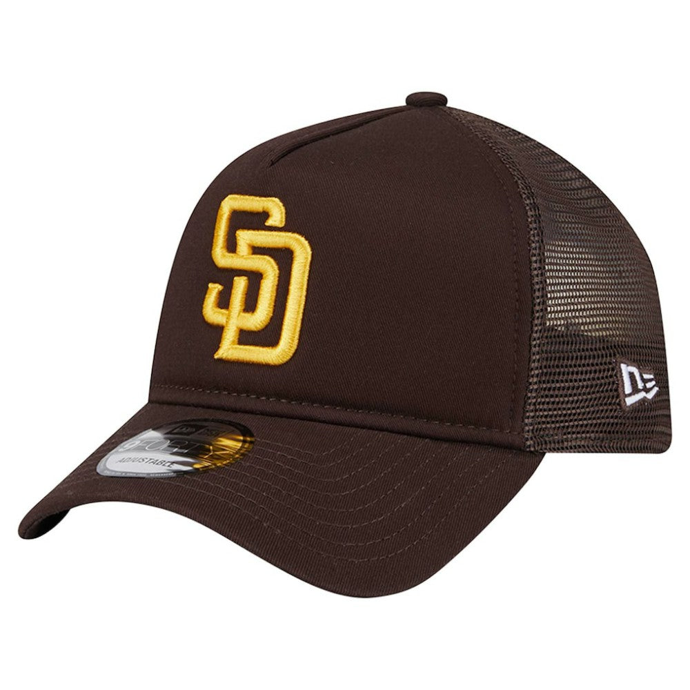 San Diego Padres New Era 9FORTY A-Frame Trucker Adjustable Hat | MLB US