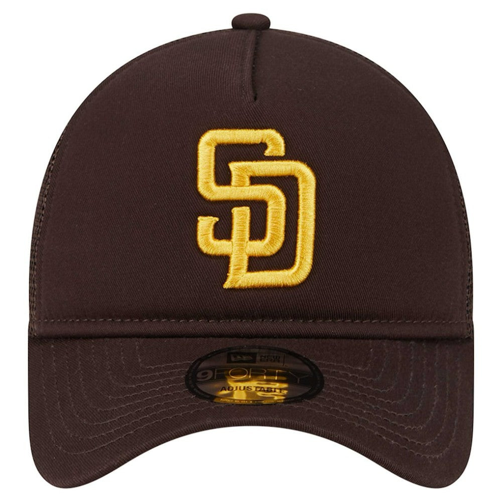 San Diego Padres New Era 9FORTY A-Frame Trucker Adjustable Hat | MLB US