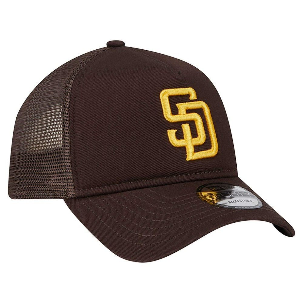 San Diego Padres New Era 9FORTY A-Frame Trucker Adjustable Hat | MLB US