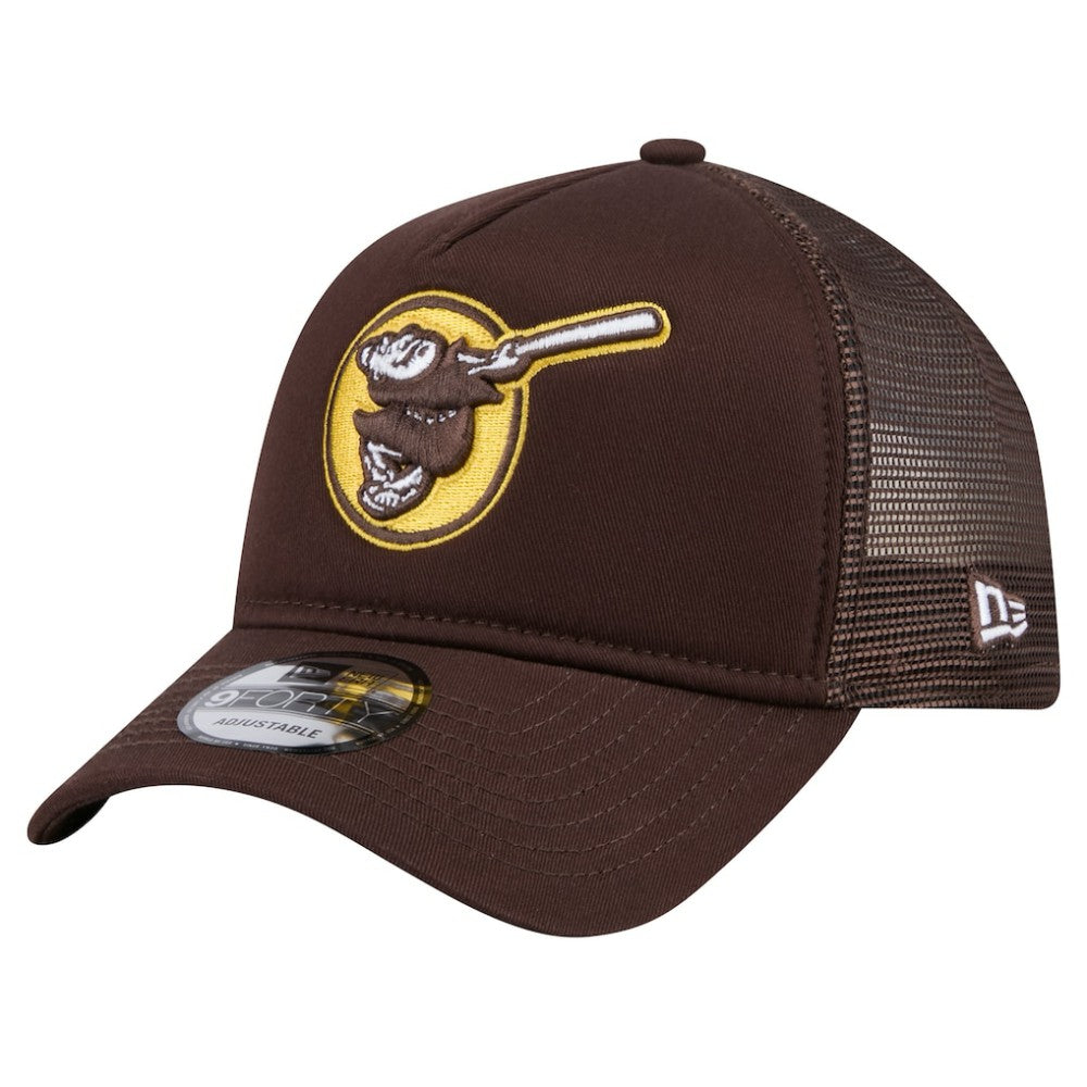 San Diego Padres New Era 9FORTY A-Frame Trucker Adjustable Hat | MLB Sale