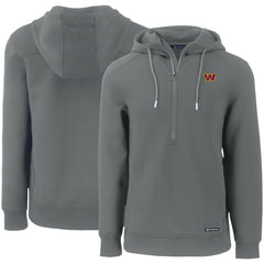 Washington Commanders  Cutter & Buck Primary Mark Roam Eco Recycled Half-Zip Pullover Hoodie
