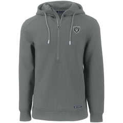 Las Vegas Raiders  Cutter & Buck Primary Mark Roam Eco Recycled Half-Zip Pullover Hoodie