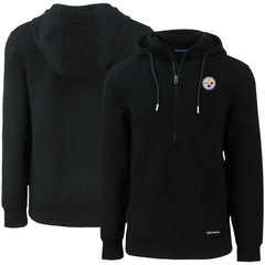 Pittsburgh Steelers  Cutter & Buck Primary Mark Roam Eco Recycled Half-Zip Pullover Hoodie