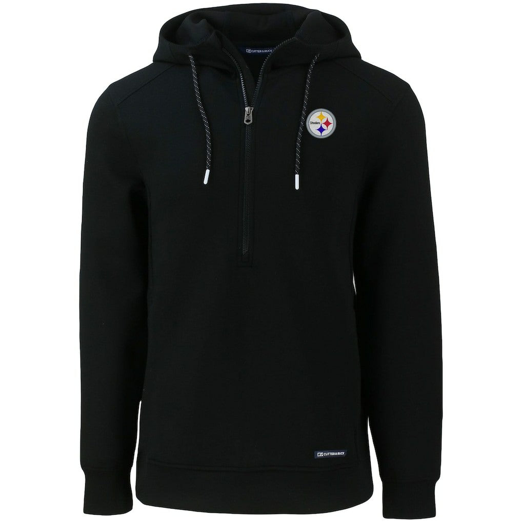 Pittsburgh Steelers  Cutter & Buck Primary Mark Roam Eco Recycled Half-Zip Pullover Hoodie