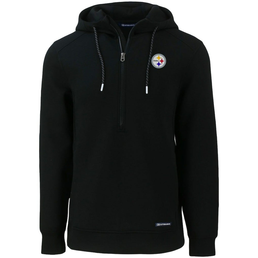 Pittsburgh Steelers  Cutter & Buck Primary Mark Roam Eco Recycled Half-Zip Pullover Hoodie