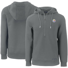 Pittsburgh Steelers  Cutter & Buck Primary Mark Roam Eco Recycled Half-Zip Pullover Hoodie