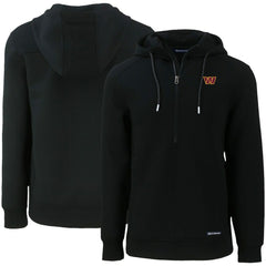 Washington Commanders  Cutter & Buck Primary Mark Roam Eco Recycled Half-Zip Pullover Hoodie