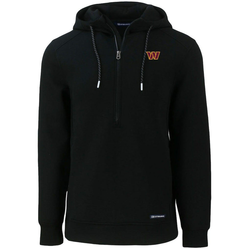 Washington Commanders  Cutter & Buck Primary Mark Roam Eco Recycled Half-Zip Pullover Hoodie