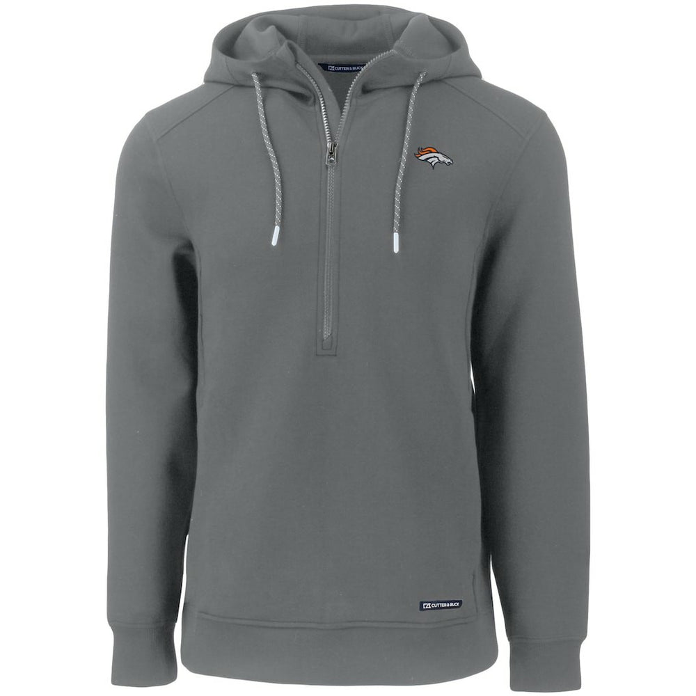 Denver Broncos  Cutter & Buck Primary Mark Roam Eco Recycled Half-Zip Pullover Hoodie