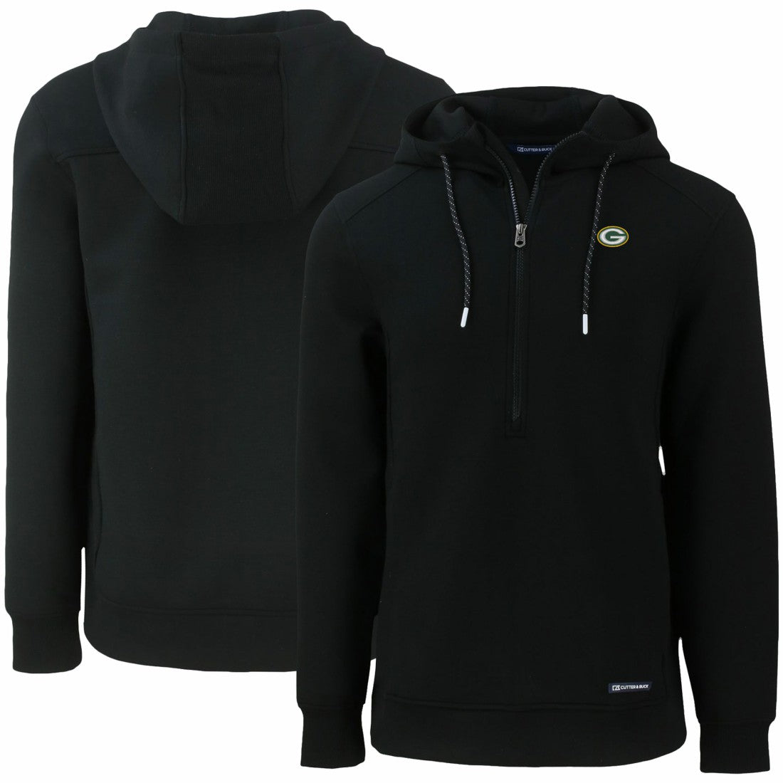 Green Bay Packers  Cutter & Buck Primary Mark Roam Eco Recycled Half-Zip Pullover Hoodie