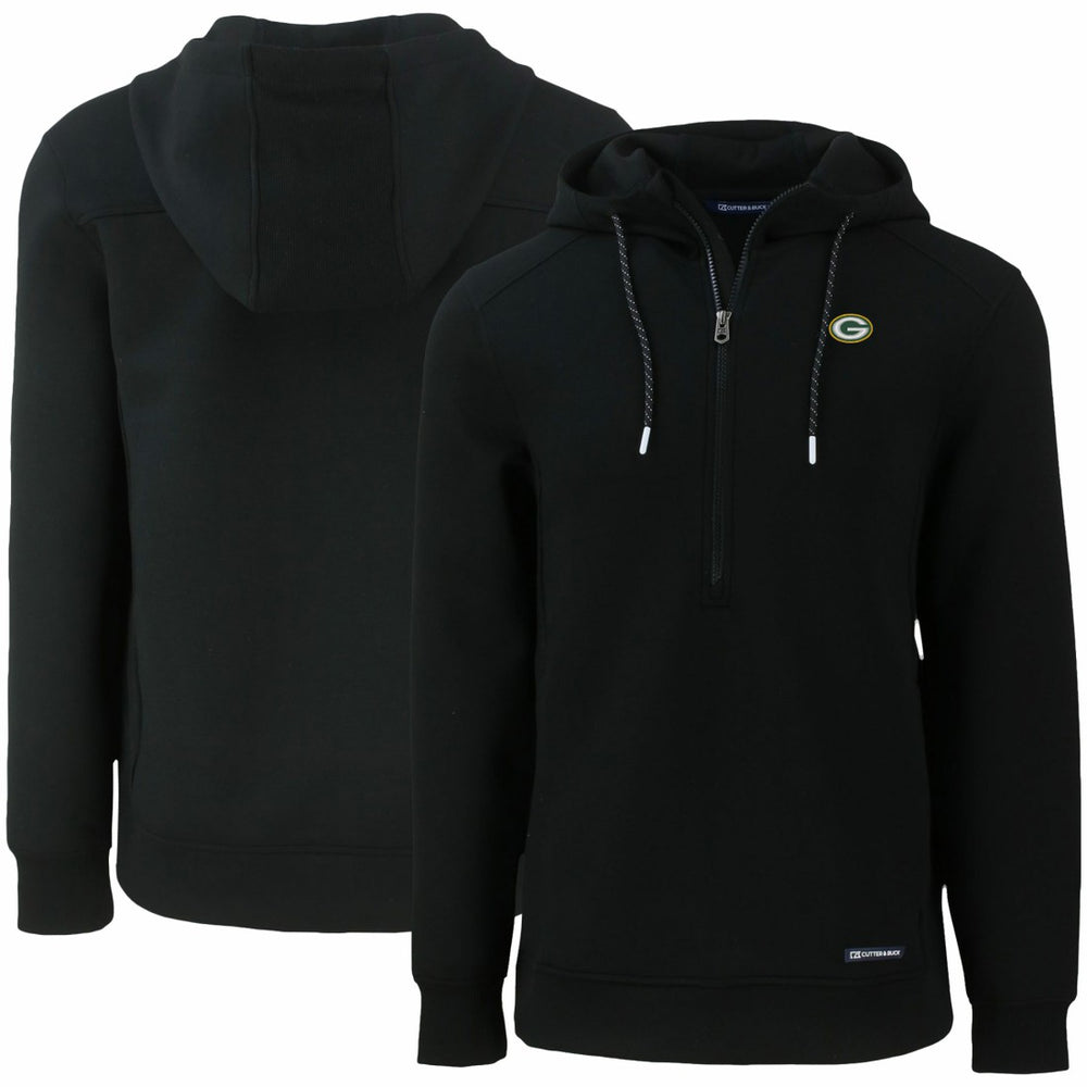 Green Bay Packers  Cutter & Buck Primary Mark Roam Eco Recycled Half-Zip Pullover Hoodie