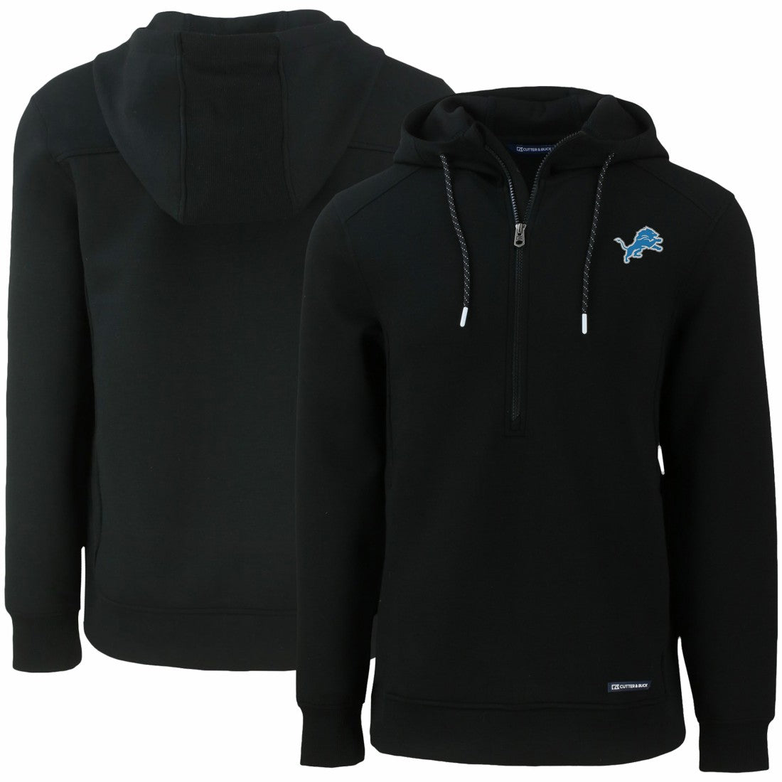 Detroit Lions  Cutter & Buck Primary Mark Roam Eco Recycled Half-Zip Pullover Hoodie