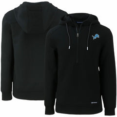 Detroit Lions  Cutter & Buck Primary Mark Roam Eco Recycled Half-Zip Pullover Hoodie