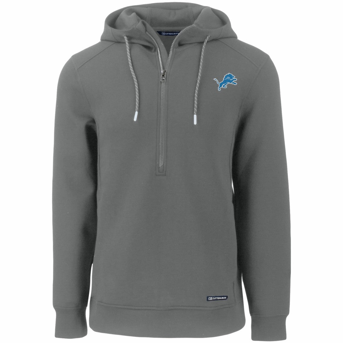 Detroit Lions  Cutter & Buck Primary Mark Roam Eco Recycled Half-Zip Pullover Hoodie