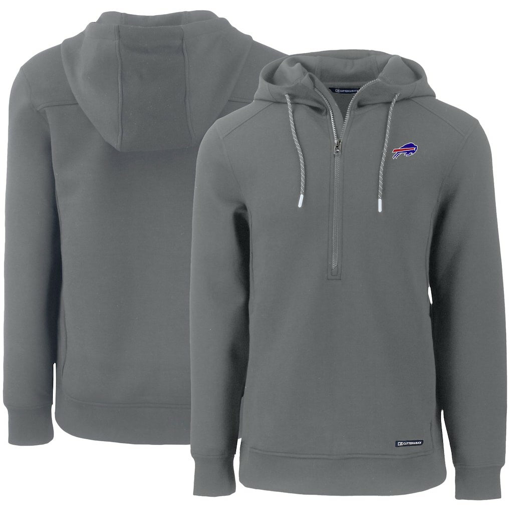 Buffalo Bills  Cutter & Buck Primary Mark Roam Eco Recycled Half-Zip Pullover Hoodie