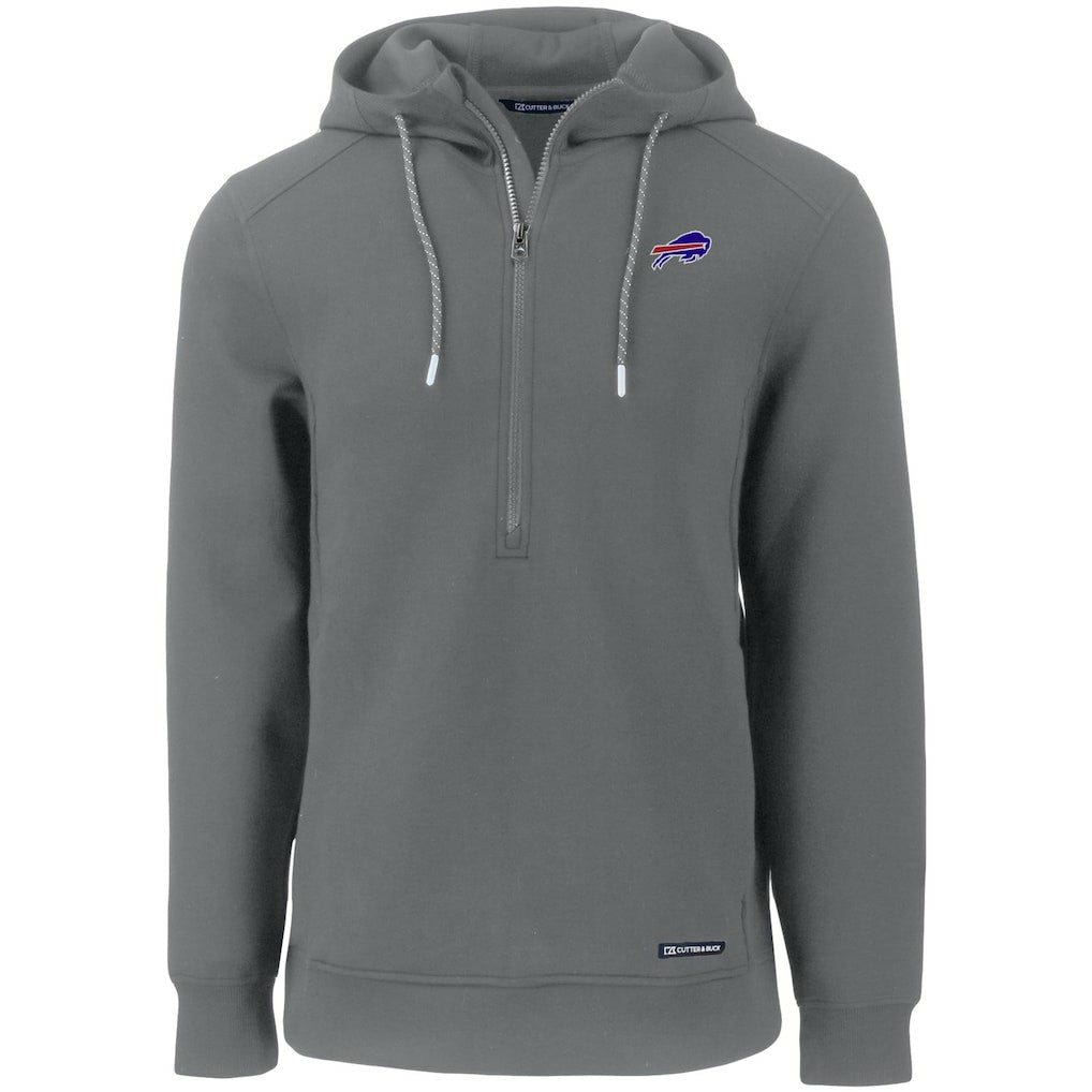 Buffalo Bills  Cutter & Buck Primary Mark Roam Eco Recycled Half-Zip Pullover Hoodie