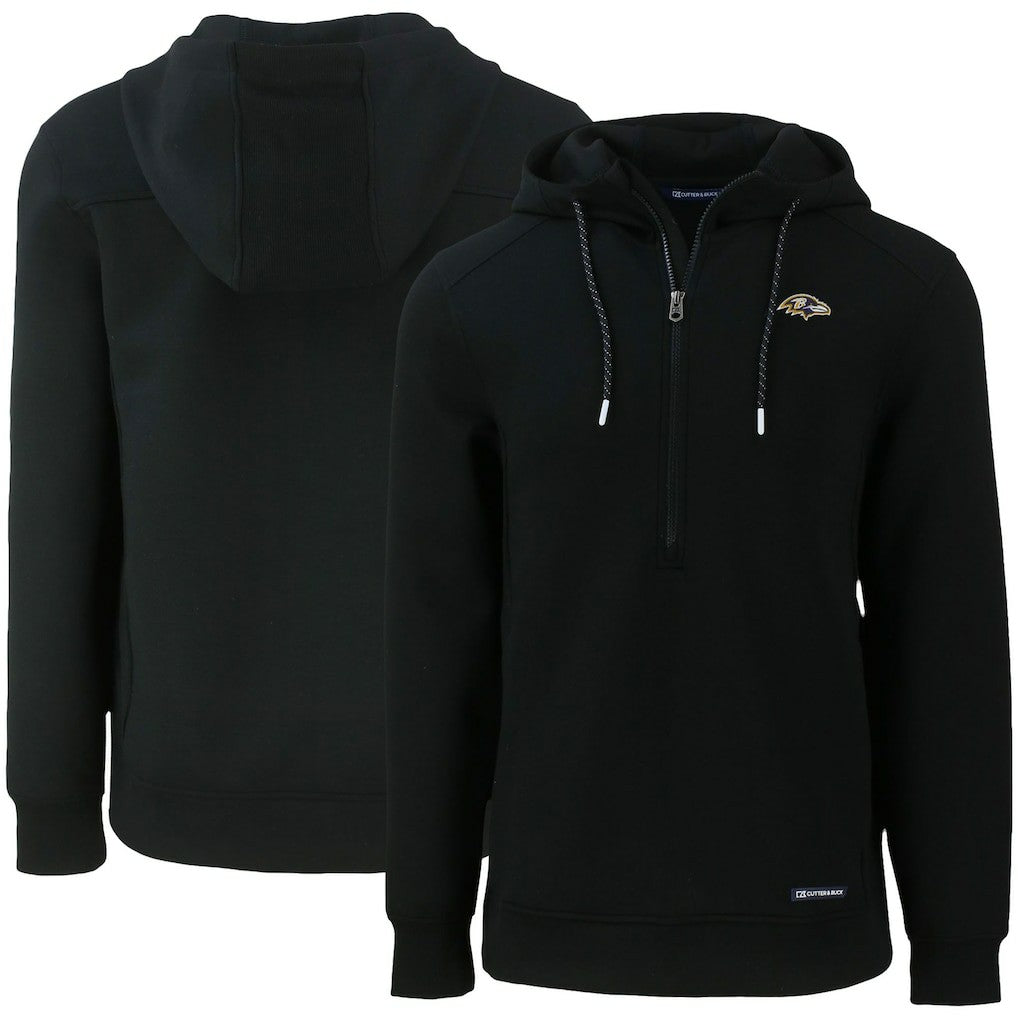 Baltimore Ravens  Cutter & Buck Primary Mark Roam Eco Recycled Half-Zip Pullover Hoodie