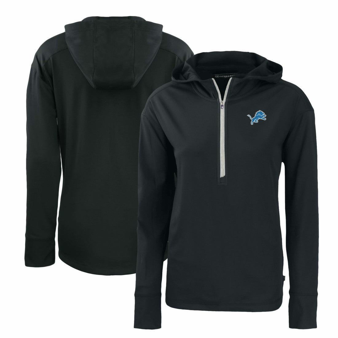 Detroit Lions  Cutter & Buck Women's Primary Mark Daybreak Eco Recycled Half-Zip Hoodie