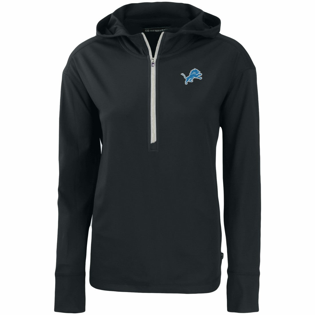 Detroit Lions  Cutter & Buck Women's Primary Mark Daybreak Eco Recycled Half-Zip Hoodie