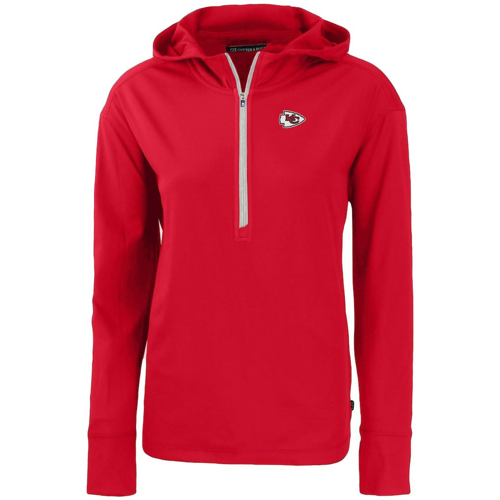 Kansas City Chiefs  Cutter & Buck Women's Primary Mark Daybreak Eco Recycled Half-Zip Hoodie