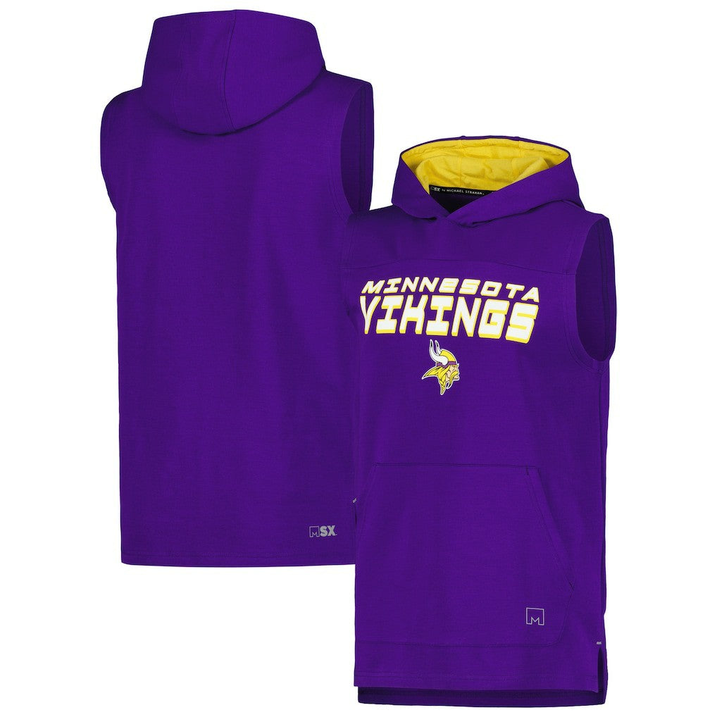 Minnesota Vikings  MSX by Michael Strahan Captain Sleeveless Hoodie T-Shirt