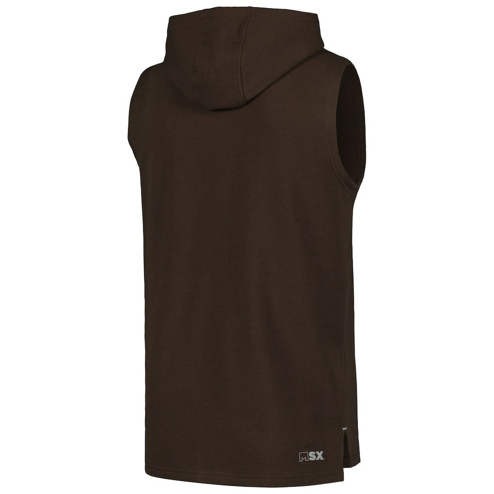 Cleveland Browns  MSX by Michael Strahan Captain Sleeveless Hoodie T-Shirt
