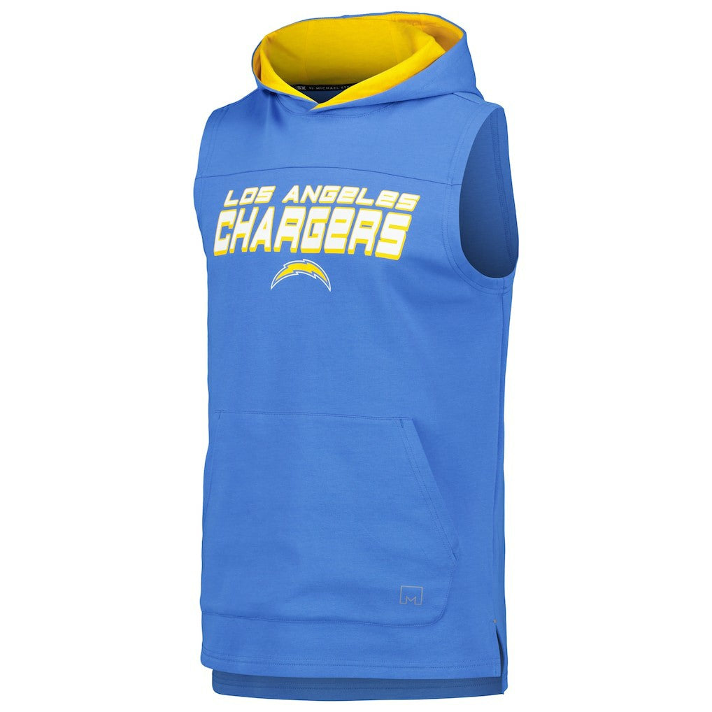Los Angeles Chargers  MSX by Michael Strahan Captain Sleeveless Hoodie T-Shirt