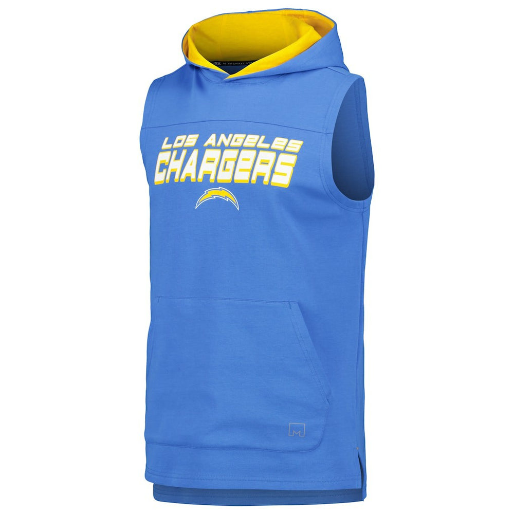Los Angeles Chargers  MSX by Michael Strahan Captain Sleeveless Hoodie T-Shirt