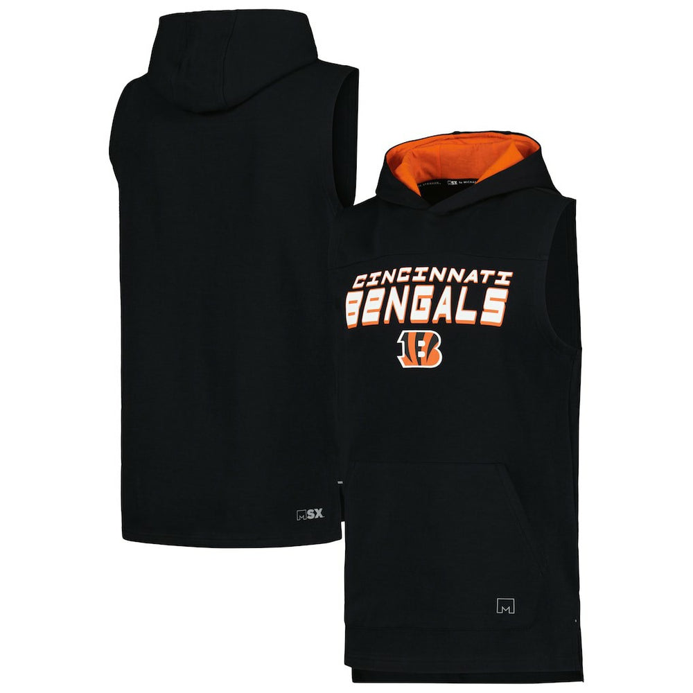 Cincinnati Bengals  MSX by Michael Strahan Captain Sleeveless Hoodie T-Shirt