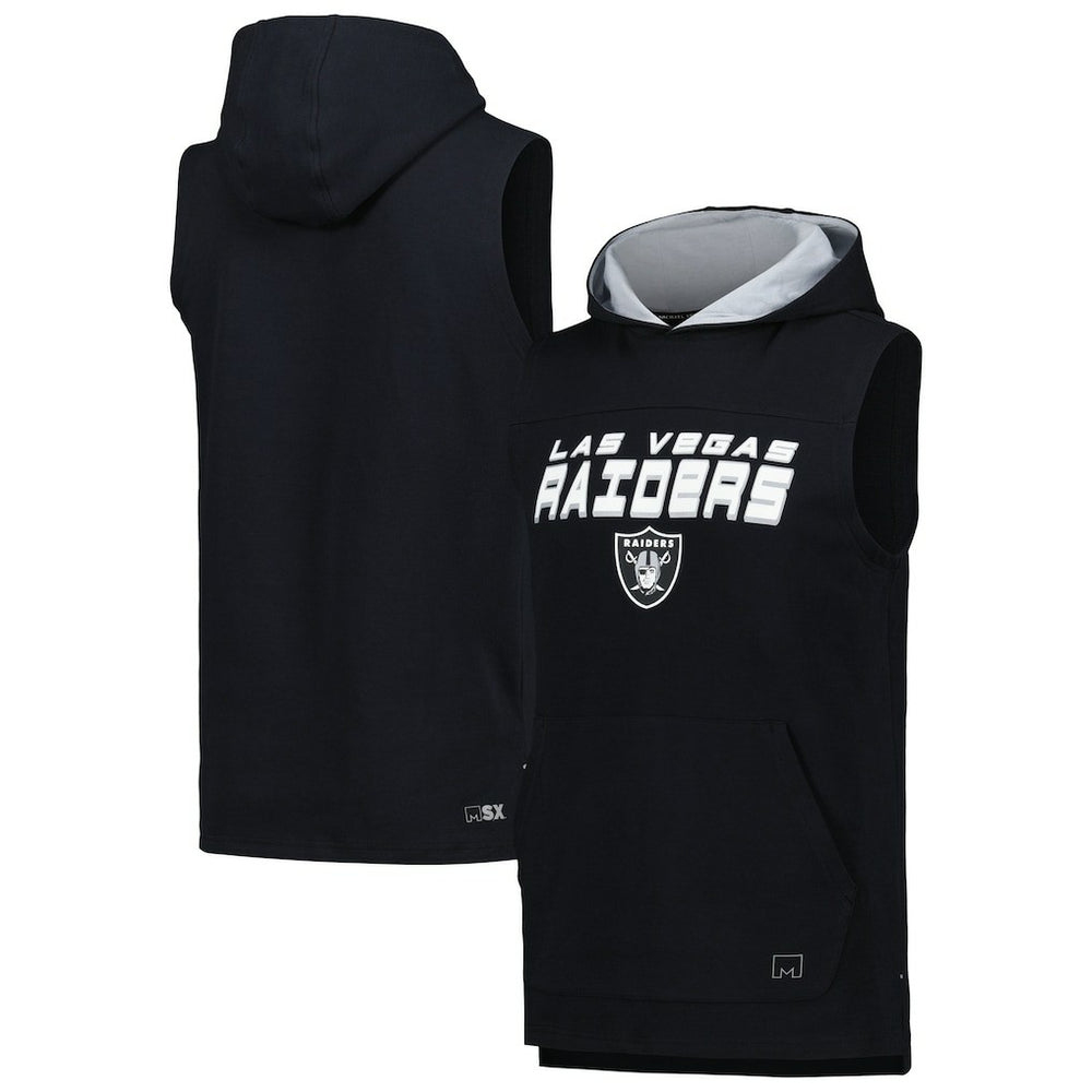 Las Vegas Raiders  MSX by Michael Strahan Captain Sleeveless Hoodie T-Shirt