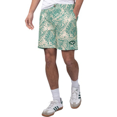 New York Jets New Era Margaritaville Sandwashed Monstera Print Amphib Shorts
