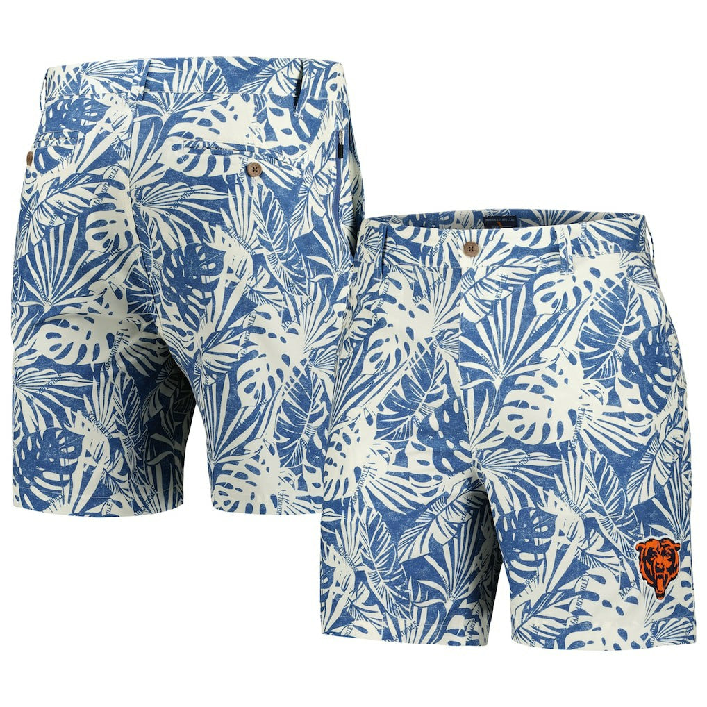 Chicago Bears  Margaritaville Sandwashed Monstera Print Amphib Shorts