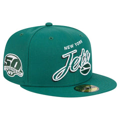 New York Jets New Era Script Sided 59FIFTY Fitted Hat