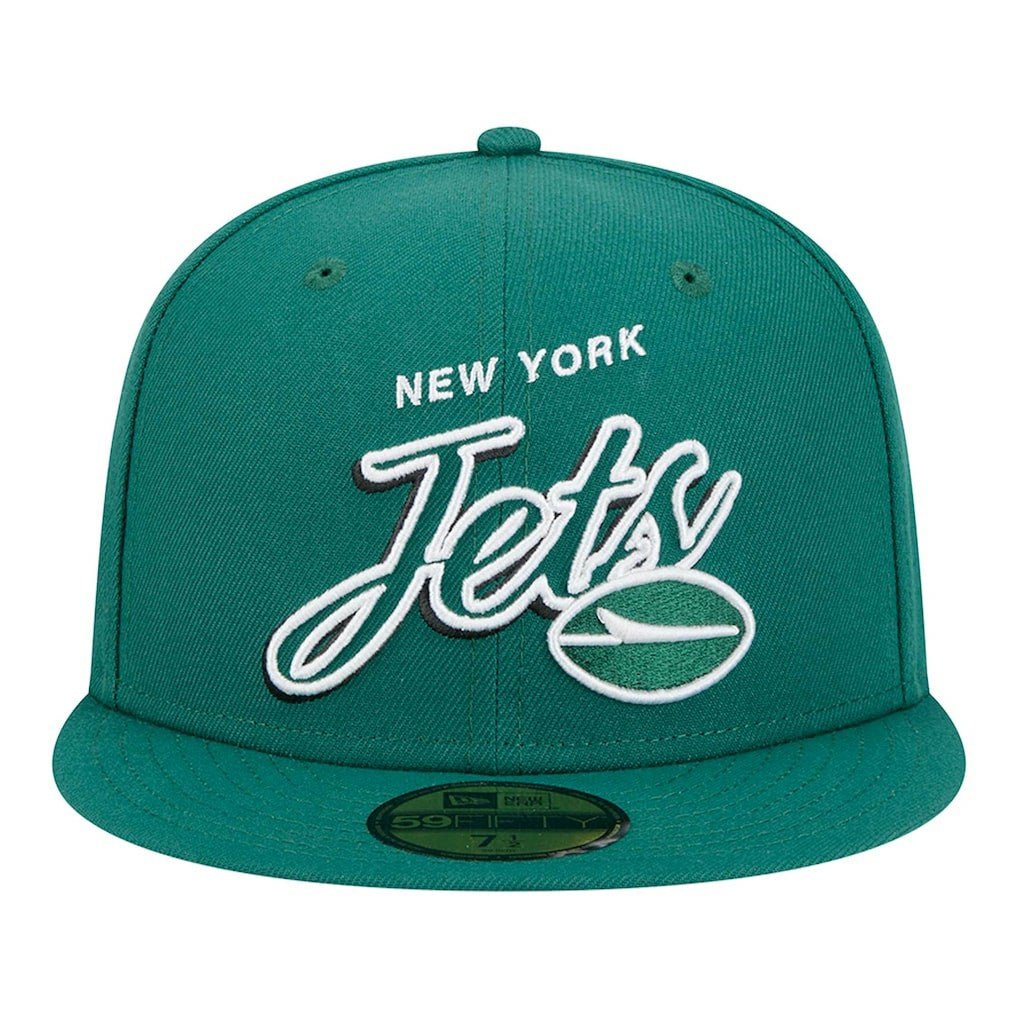 New York Jets New Era Script Sided 59FIFTY Fitted Hat