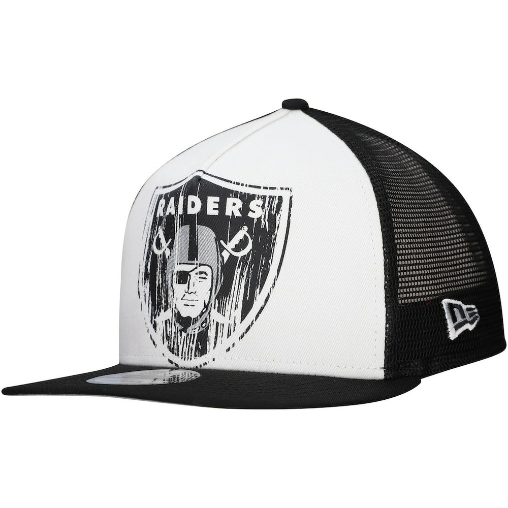 Las Vegas Raiders New Era Distressed 9FIFTY A-Frame Snapback Hat